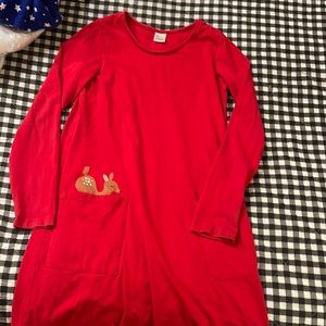 Girls Hanna Anderson dress with cute deer on pocket